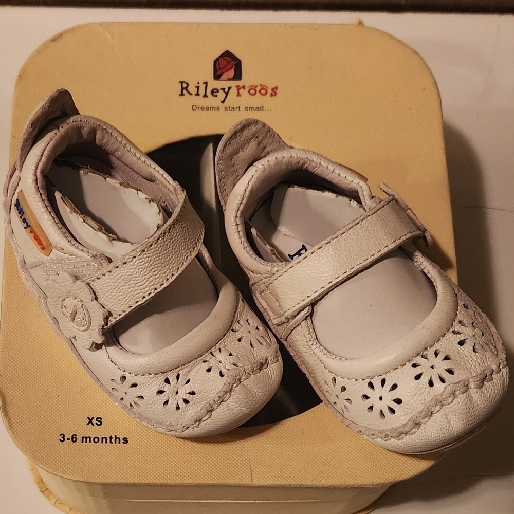 Nib vintage 3-6 month Riley Roos white leather Mary Jane style shoes‎ - Picture 4 of 8